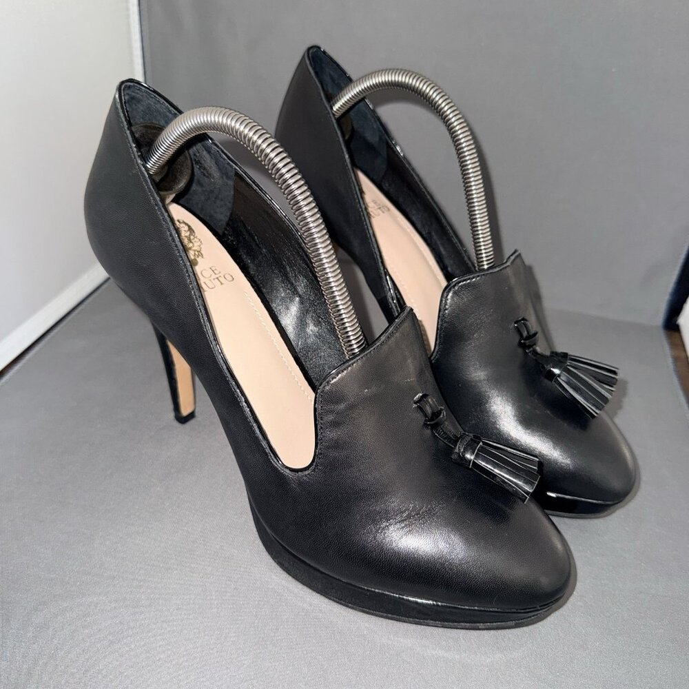 Vince Camuto EMMI Women’s Platform Leather Black Pumps Heels Size 9 - Picture 3 of 7